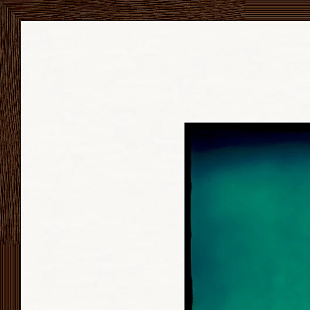 Dancing Cowboy Framed print 60x80 cm / 24x32″ Dark wood frame corner detail