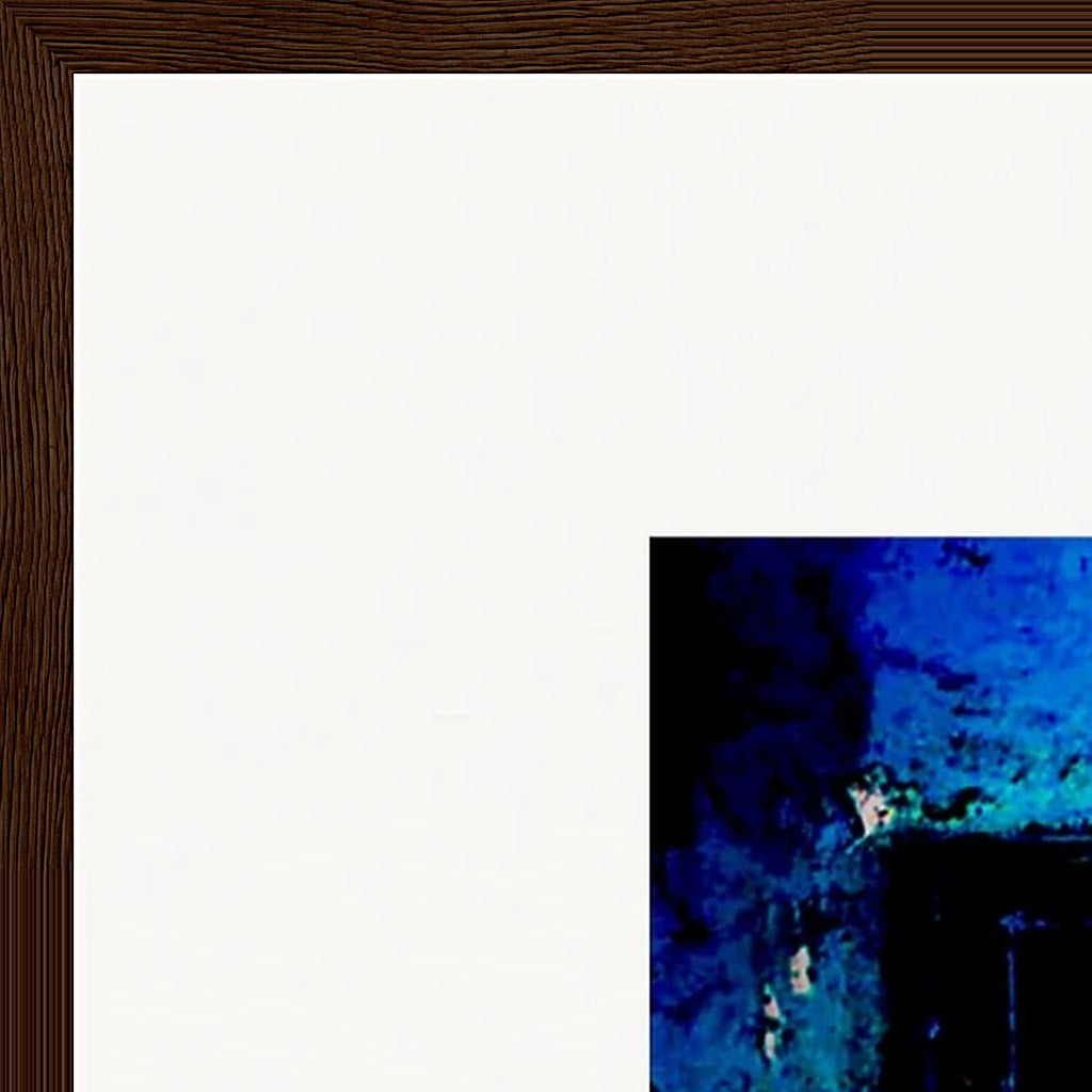 Web of Colours Framed print 60x80 cm / 24x32″ Dark wood frame corner detail