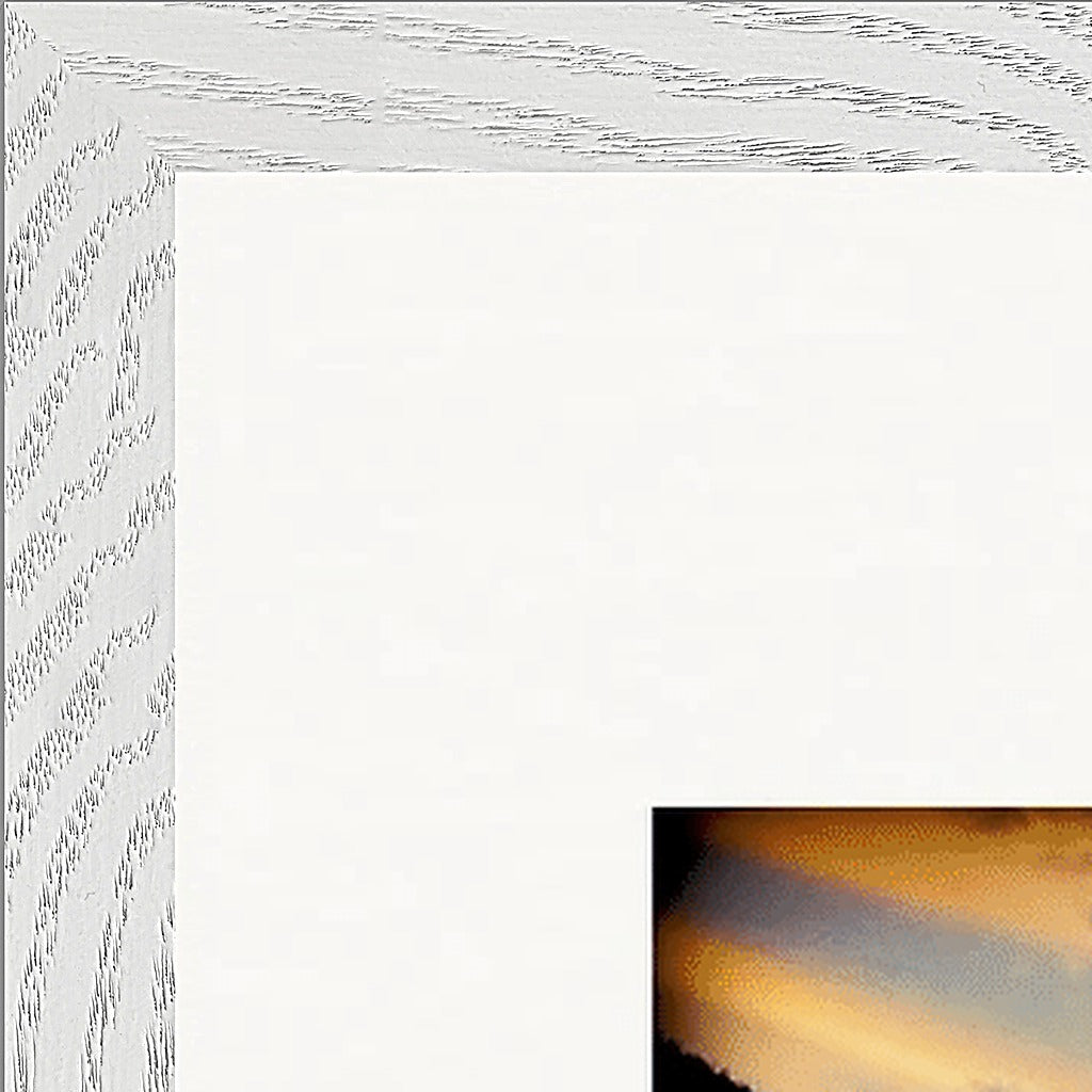 Cosmic Reflections Framed print 60x80 cm / 24x32″ White frame corner detail