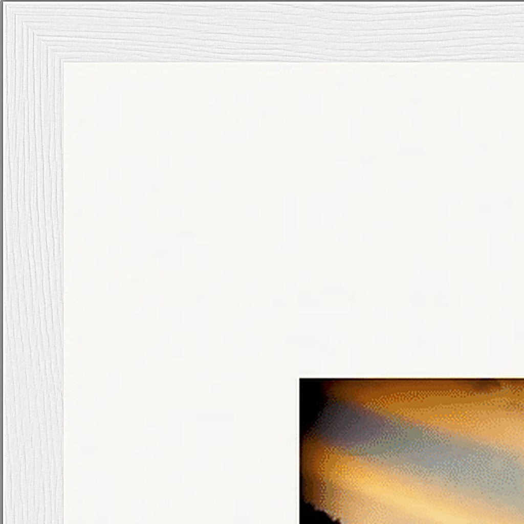 Cosmic Reflections Framed print 60x80 cm / 24x32″ White frame corner detail