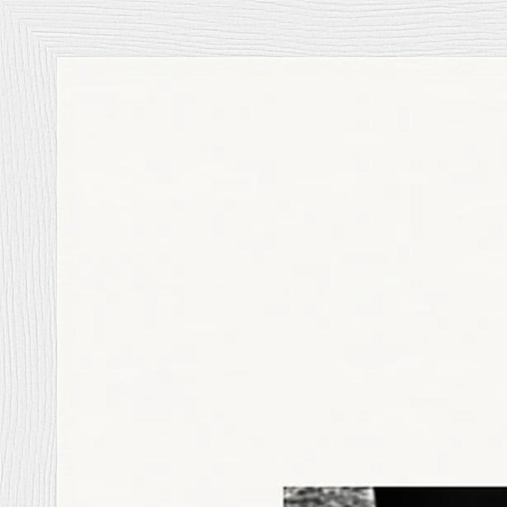 This is Where He Stood Framed print 60x80 cm / 24x32″ White frame corner detail