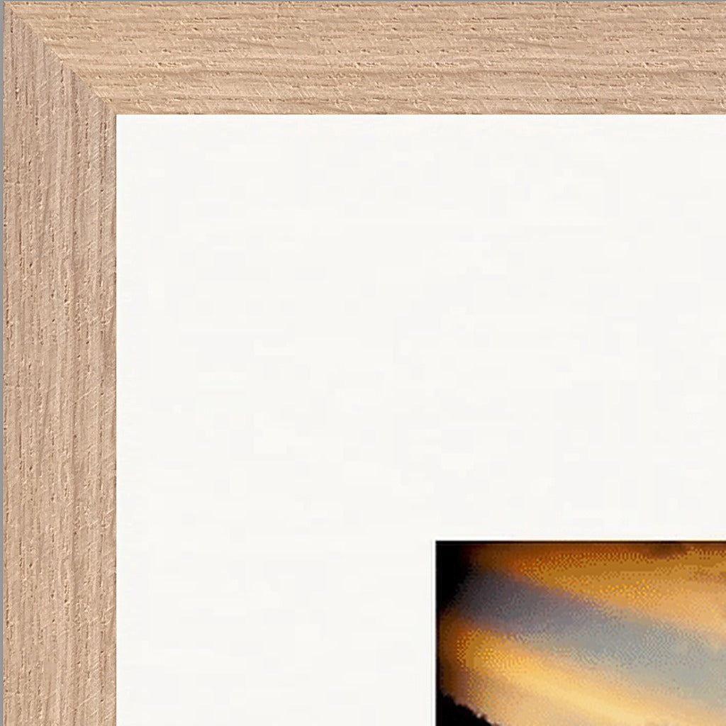 Cosmic Reflections Framed print 60x80 cm / 24x32″ Wood frame corner detail