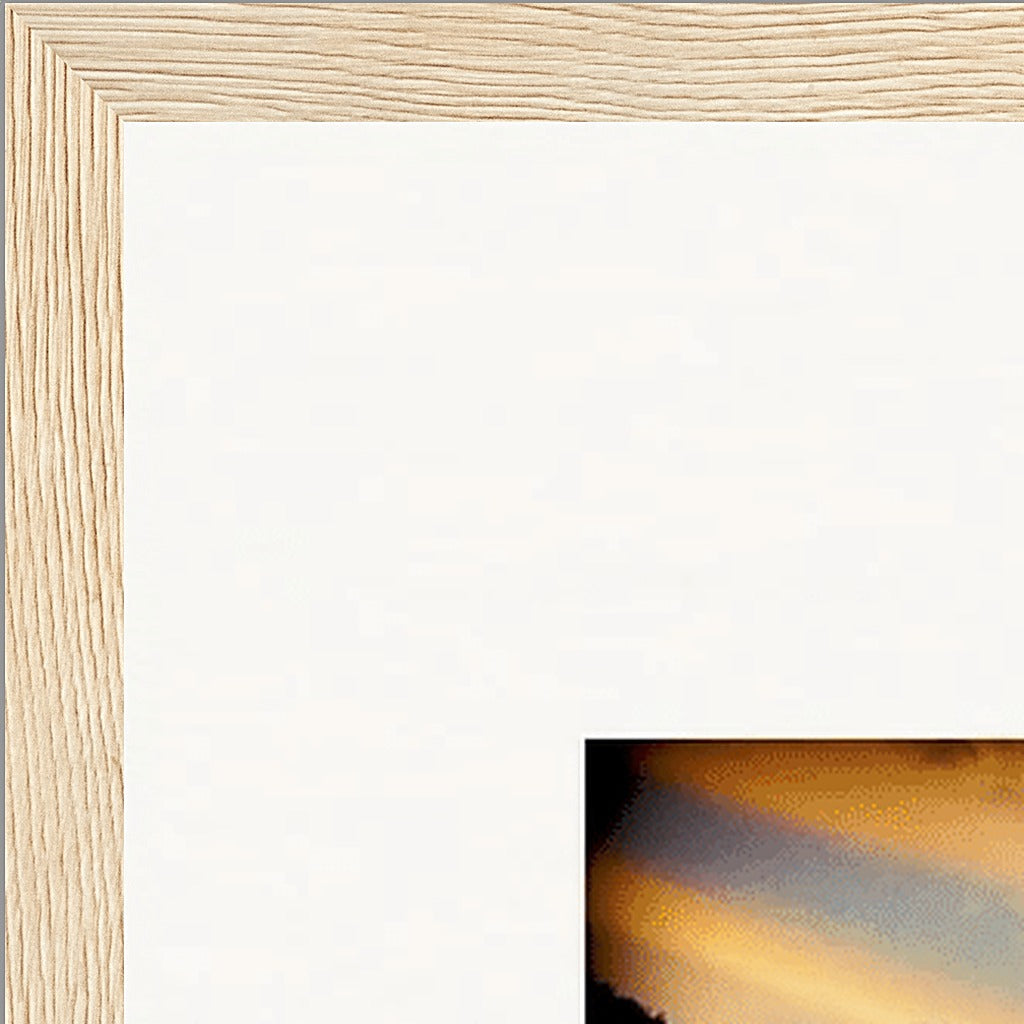 Cosmic Reflections Framed print 60x80 cm / 24x32″ Wood frame corner detail