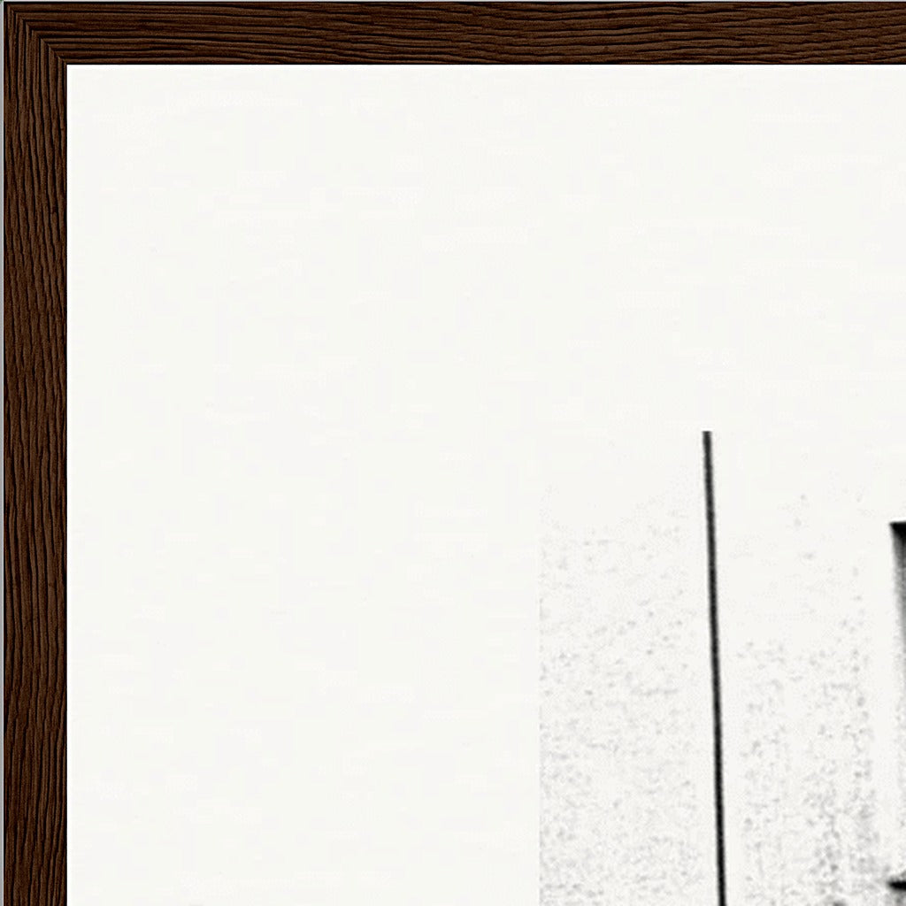 The Urban Matrix Framed print 60x90 cm / 24x36″ Dark wood frame corner detail
