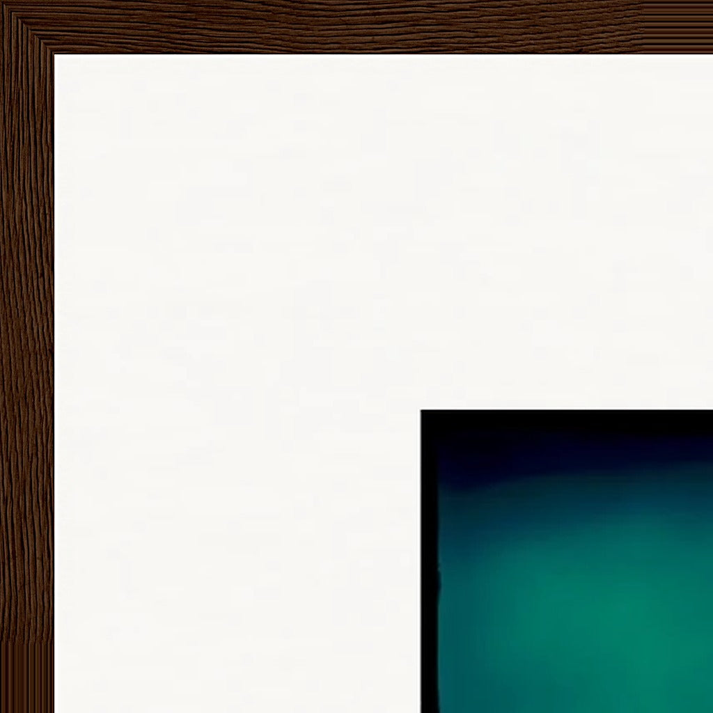 Dancing Cowboy Framed print 60x90 cm / 24x36″ Dark wood frame corner detail
