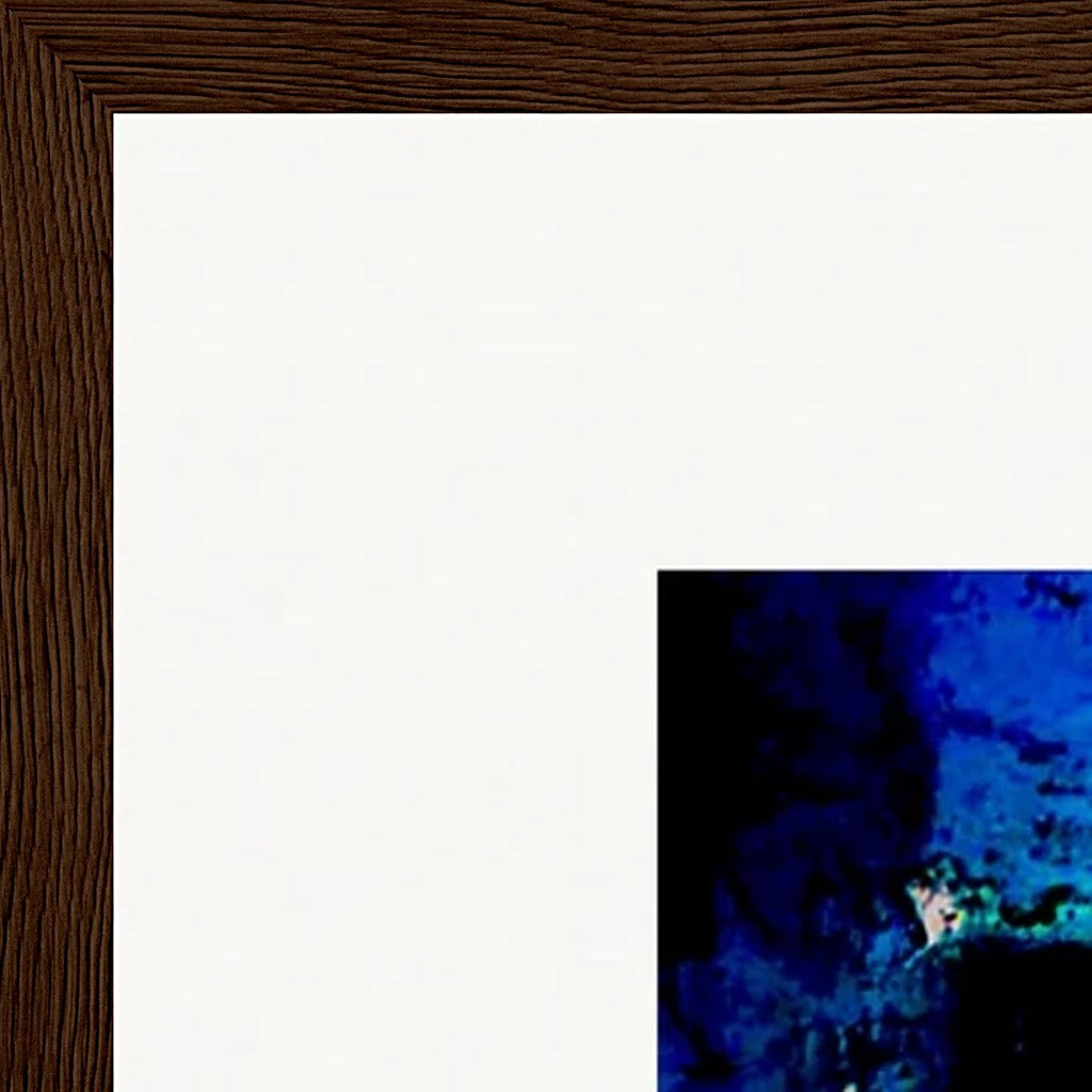 Web of Colours Framed print 60x90 cm / 24x36″ Dark wood frame corner detail