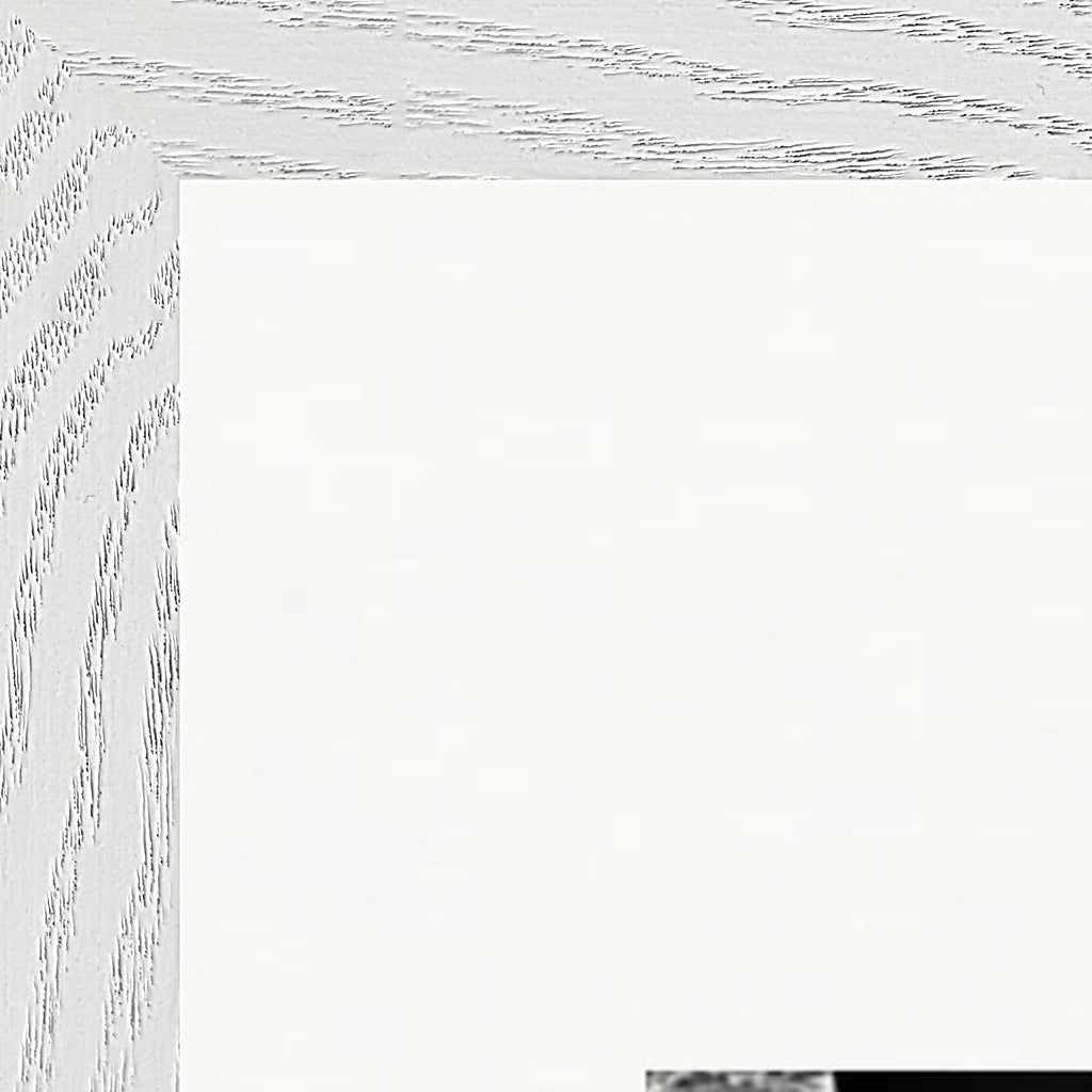 This is Where He Stood Framed print 60x90 cm / 24x36″ White frame corner detail