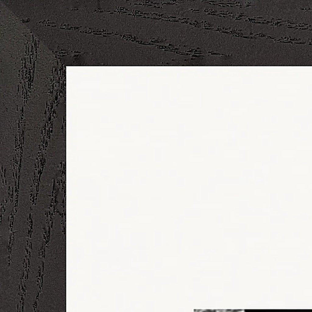 This is Where He Stood Framed print 70x100 cm / 28x40″ Black frame corner detail
