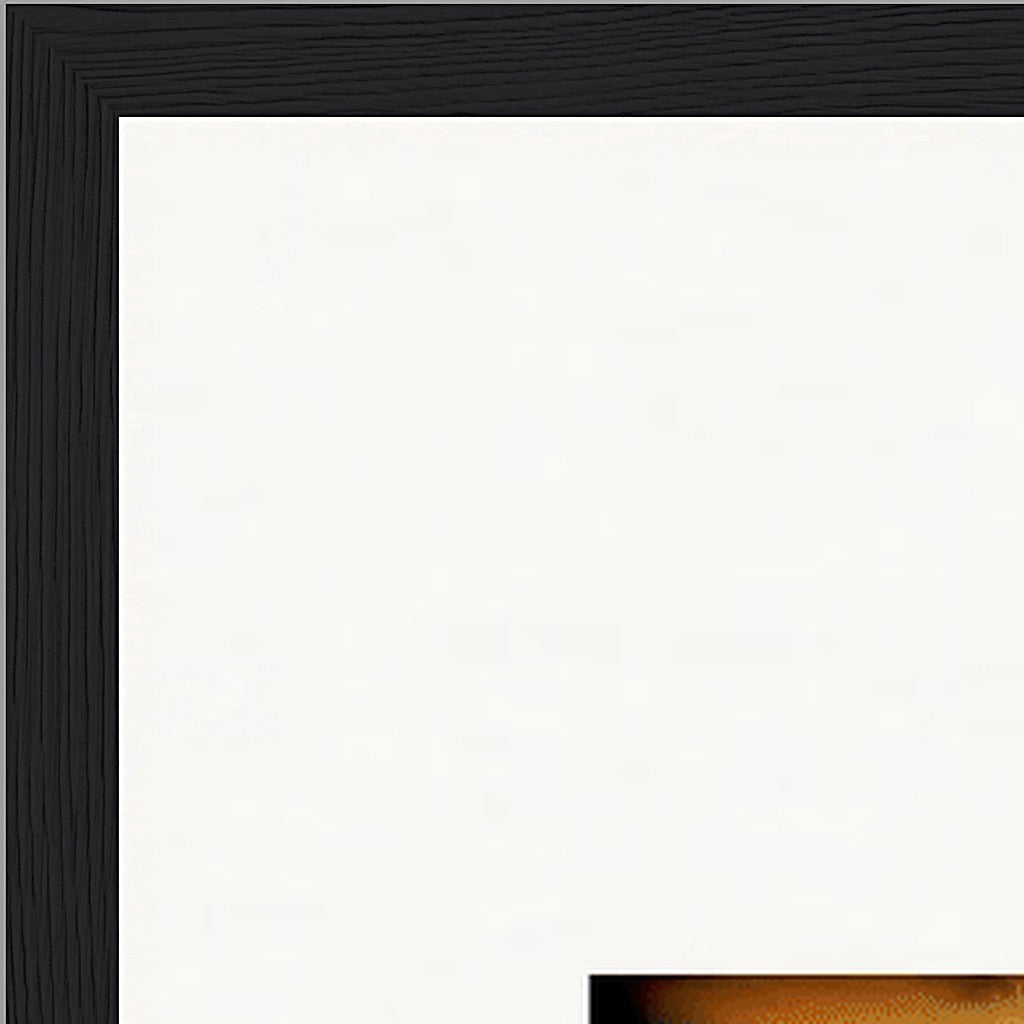 Cosmic Reflections Framed print 70x100 cm / 28x40″ Black frame corner detail