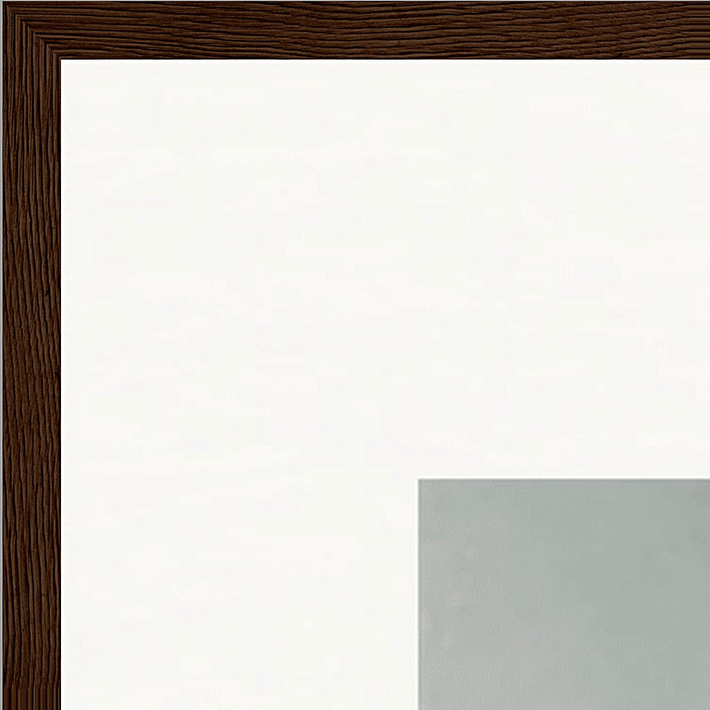 Everyday Hero Framed print 70x100 cm / 28x40″ Dark wood frame corner detail