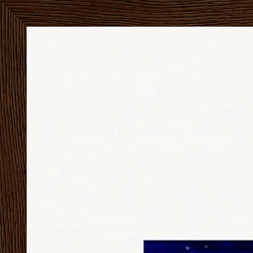 The Unwritten Path Framed print 70x100 cm / 28x40″ Dark wood frame corner detail
