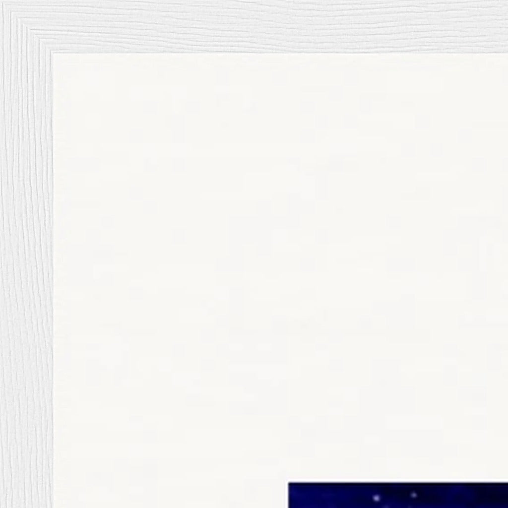The Unwritten Path Framed print 70x100 cm / 28x40″ White frame corner detail