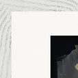 Never too Late Framed print 70x100 cm / 28x40″ White frame corner detail