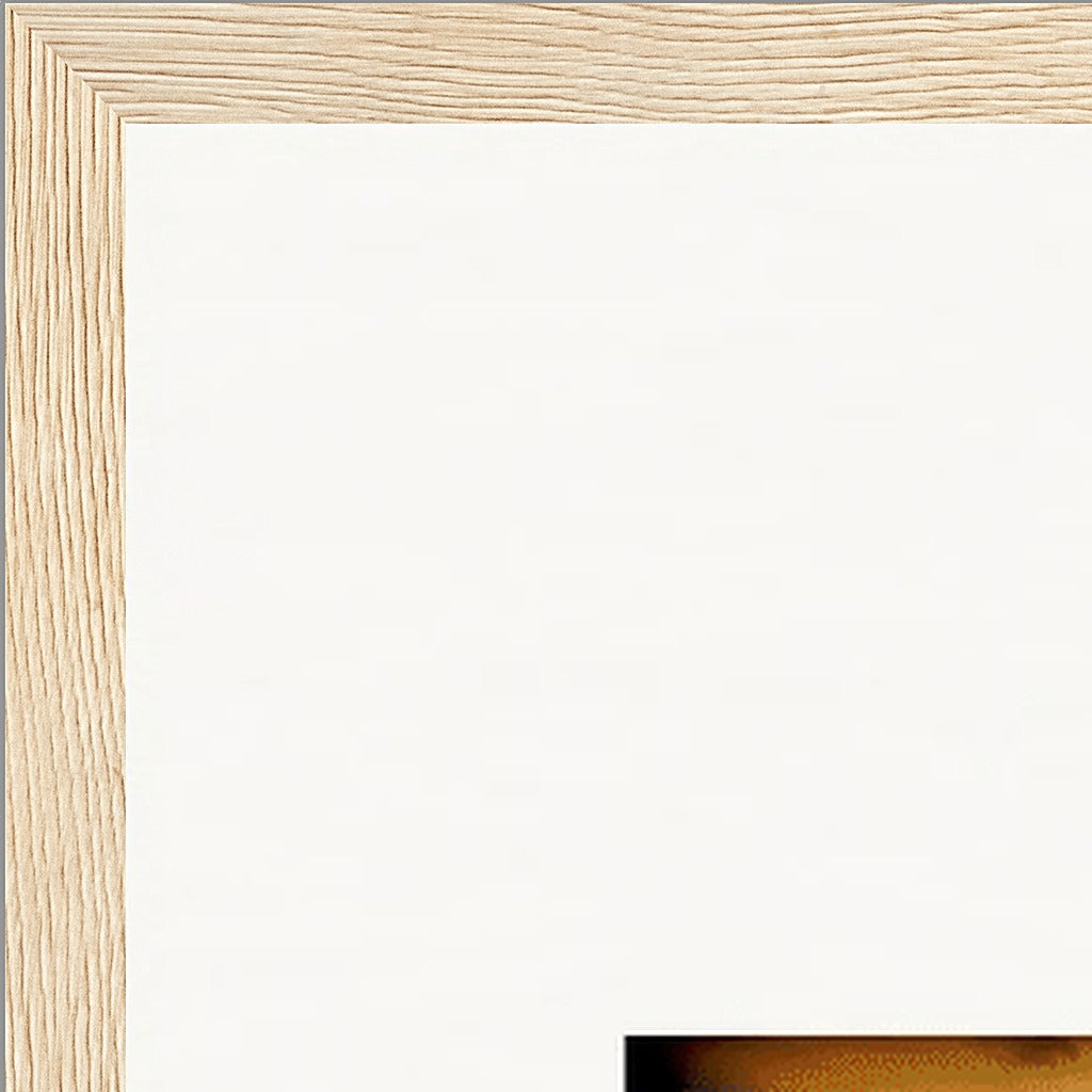 Cosmic Reflections Framed print 70x100 cm / 28x40″ Wood frame corner detail