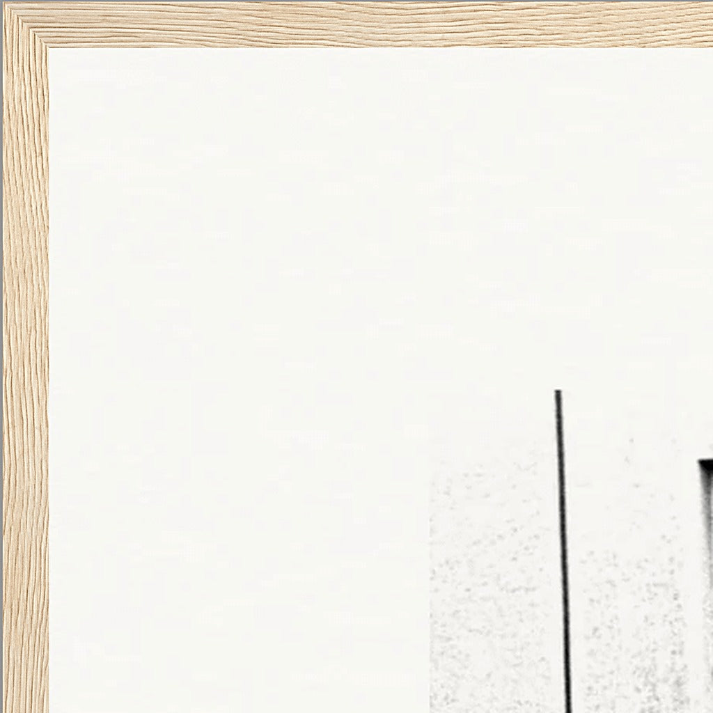 The Urban Matrix Framed print 70x100 cm / 28x40″ Wood frame corner detail