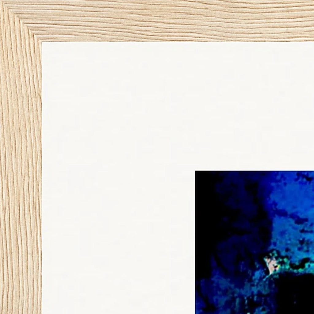 Web of Colours Framed print 70x100 cm / 28x40″ Wood frame corner detail