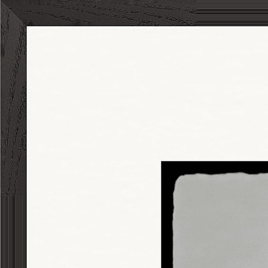 Circle of Life Framed print 70x70 cm / 28x28″ Black frame corner detail