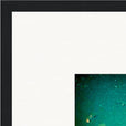 Underwater Flight Framed print 70x70 cm / 28x28″ Black frame corner detail