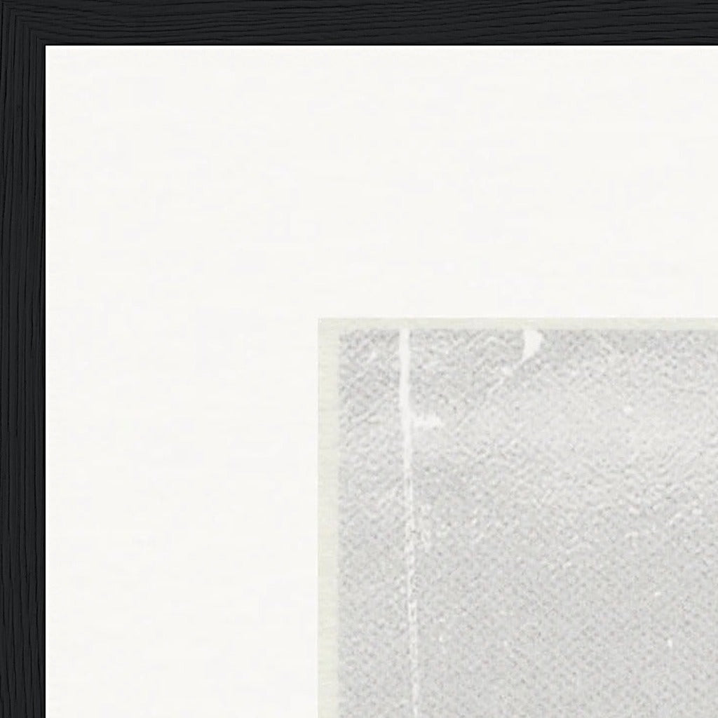 The Space We Share Framed print 70x70 cm / 28x28″ Black frame corner detail