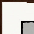 Circle of Life Framed print 70x70 cm / 28x28″ Dark wood frame corner detail
