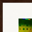 In the Eye Framed print 70x70 cm / 28x28″ Dark wood frame corner detail