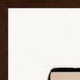 Hat On Framed print 70x70 cm / 28x28″ Dark wood frame corner detail