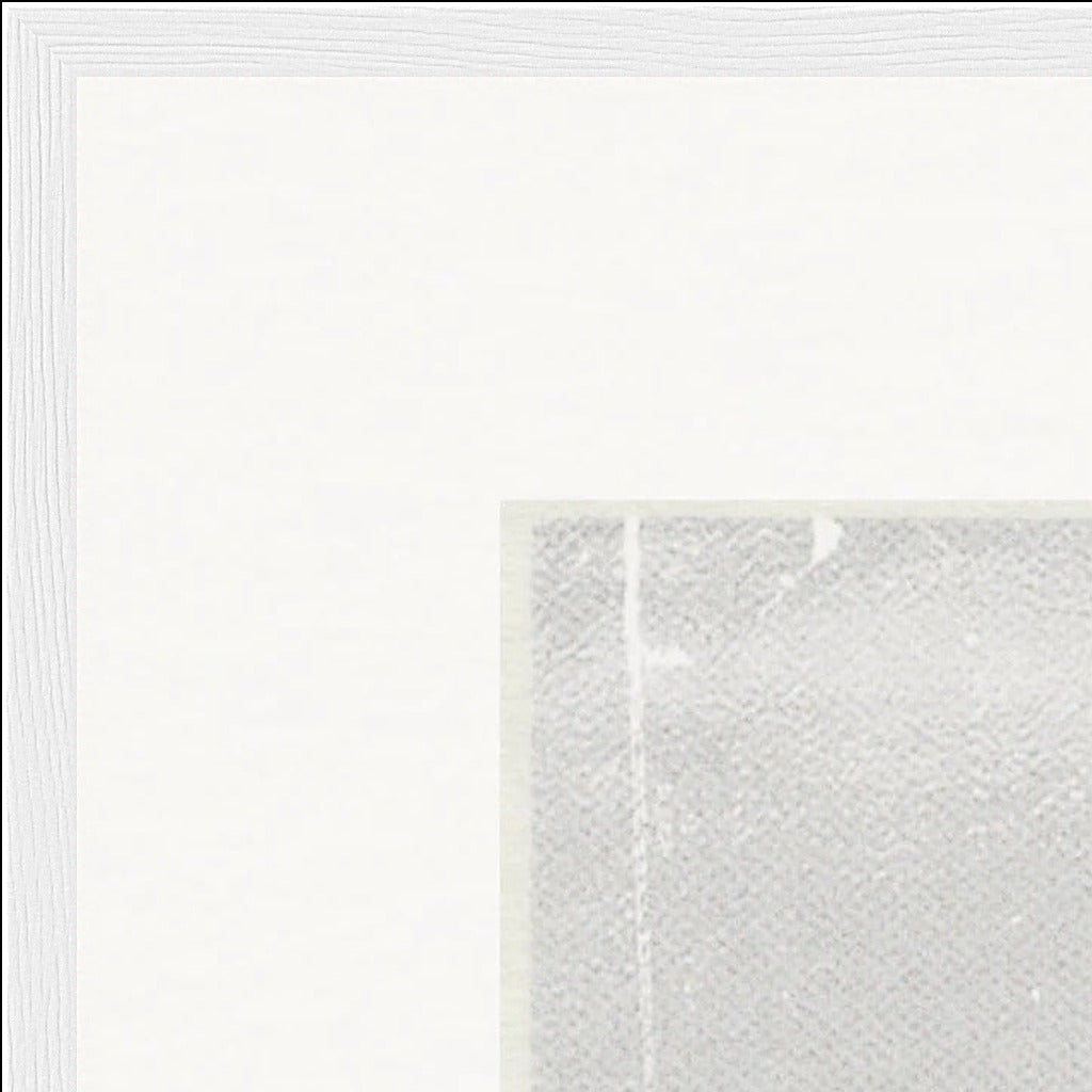 The Space We Share Framed print 70x70 cm / 28x28″ White frame corner detail