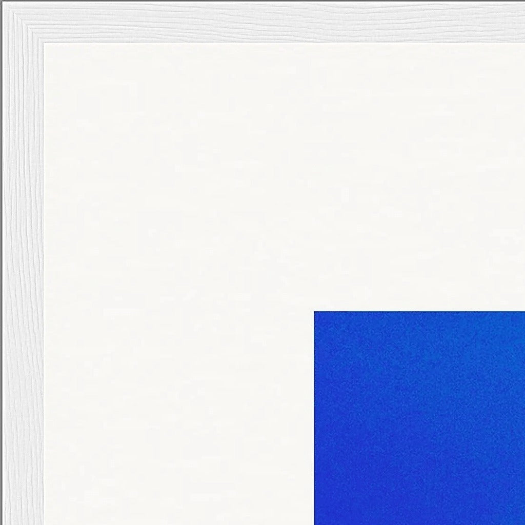 Nocturne Velvet Framed print 70x70 cm / 28x28″ White frame corner detail