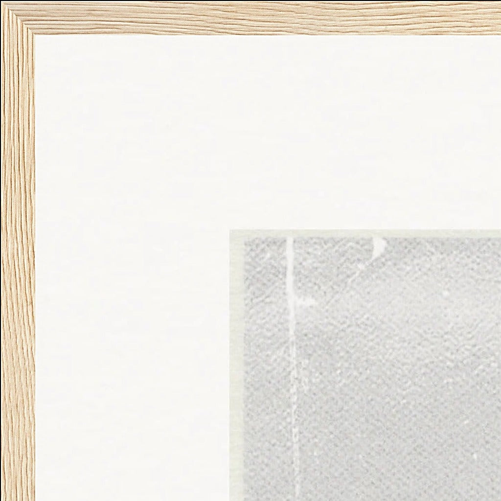 The Space We Share Framed print 70x70 cm / 28x28″ Wood frame corner detail