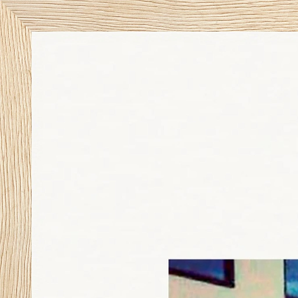 Wash It Framed print 70x70 cm / 28x28″ Wood frame corner detail