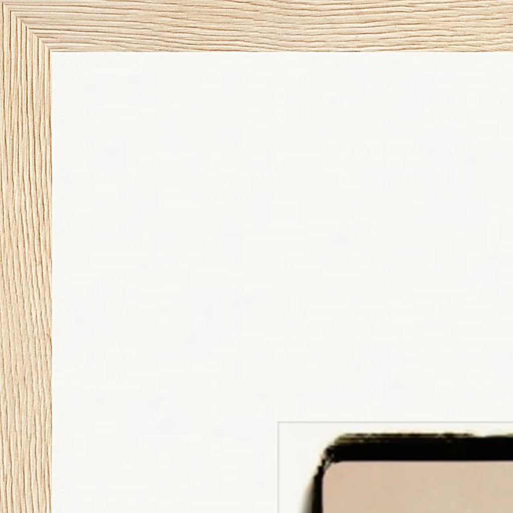 Hat On Framed print 70x70 cm / 28x28″ Wood frame corner detail