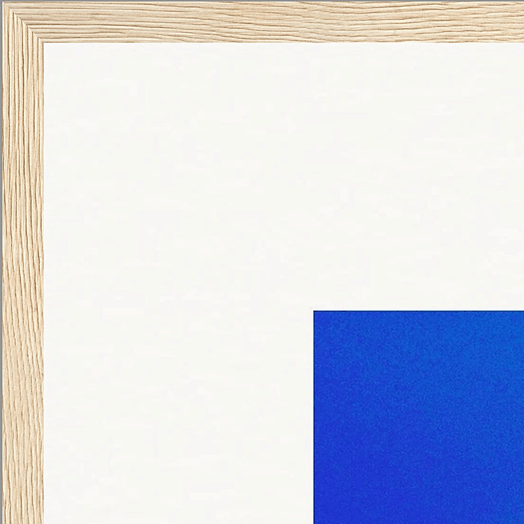 Nocturne Velvet Framed print 70x70 cm / 28x28″ Wood frame corner detail