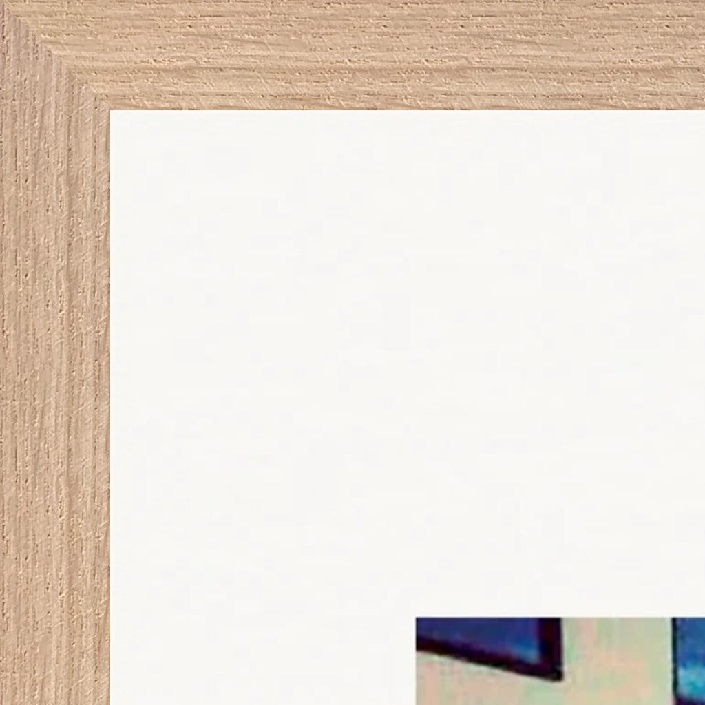 Wash It Framed print 70x70 cm / 28x28″ Wood frame corner detail