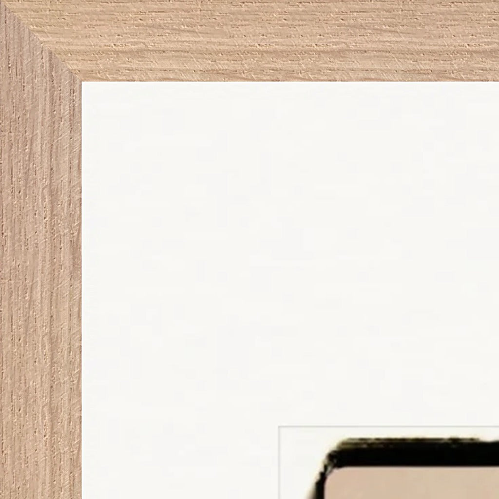 Hat On Framed print 70x70 cm / 28x28″ Wood frame corner detail
