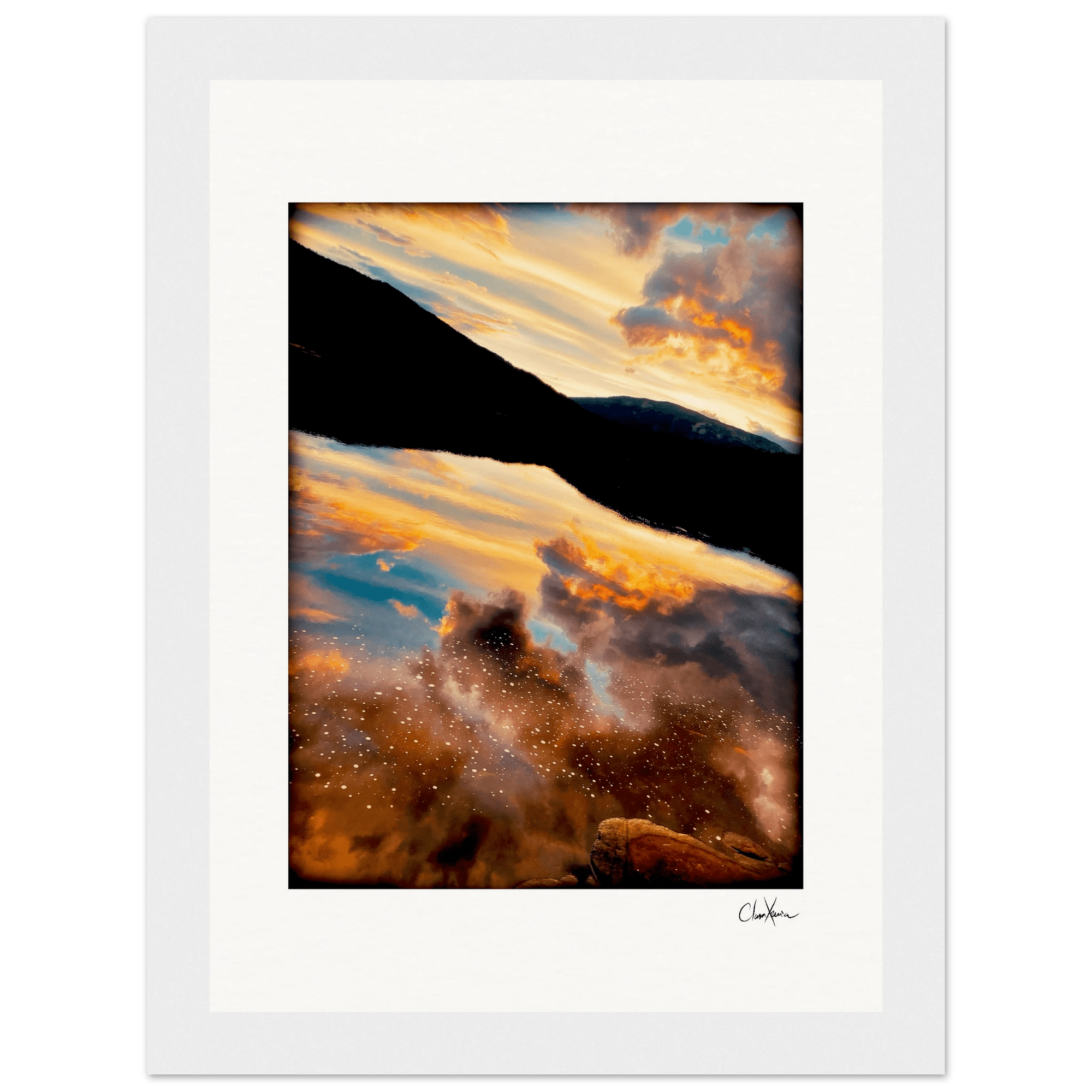Cosmic Reflections Framed print 13x18 cm / 5x7″ White frame 12