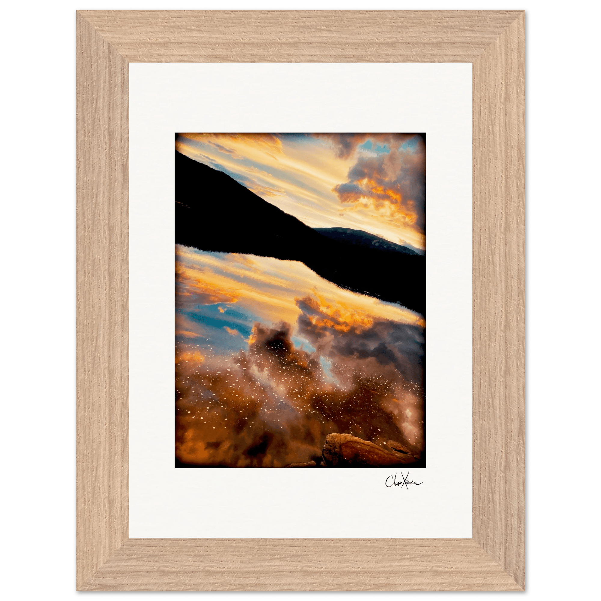 Cosmic Reflections Framed print 13x18 cm / 5x7″ Wood frame 27
