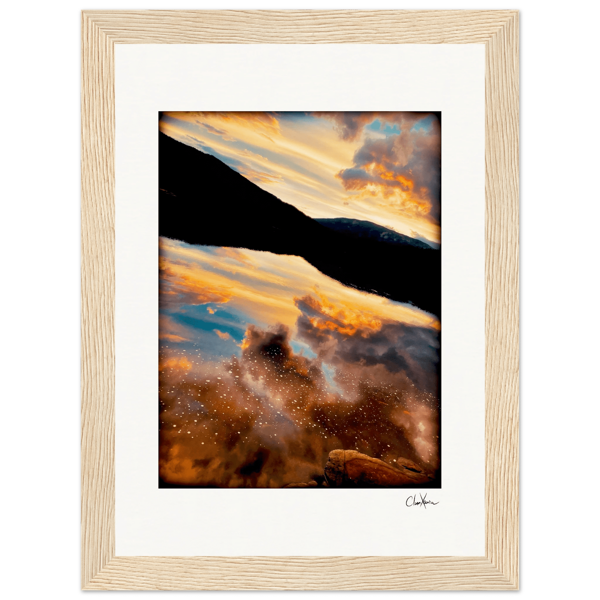 Cosmic Reflections Framed print 13x18 cm / 5x7″ Wood frame 28