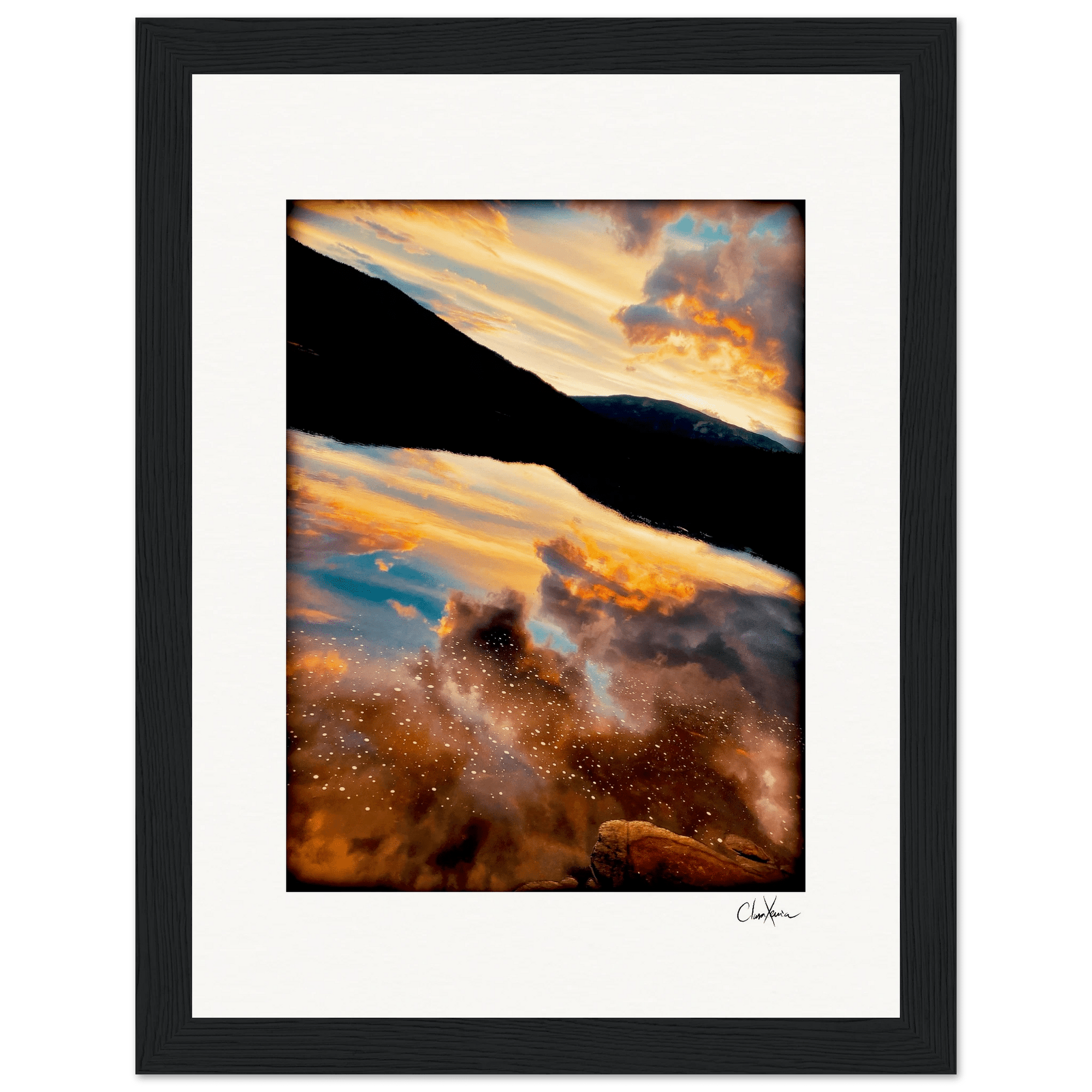Cosmic Reflections Framed print 15x20 cm / 6x8″ Black frame 63
