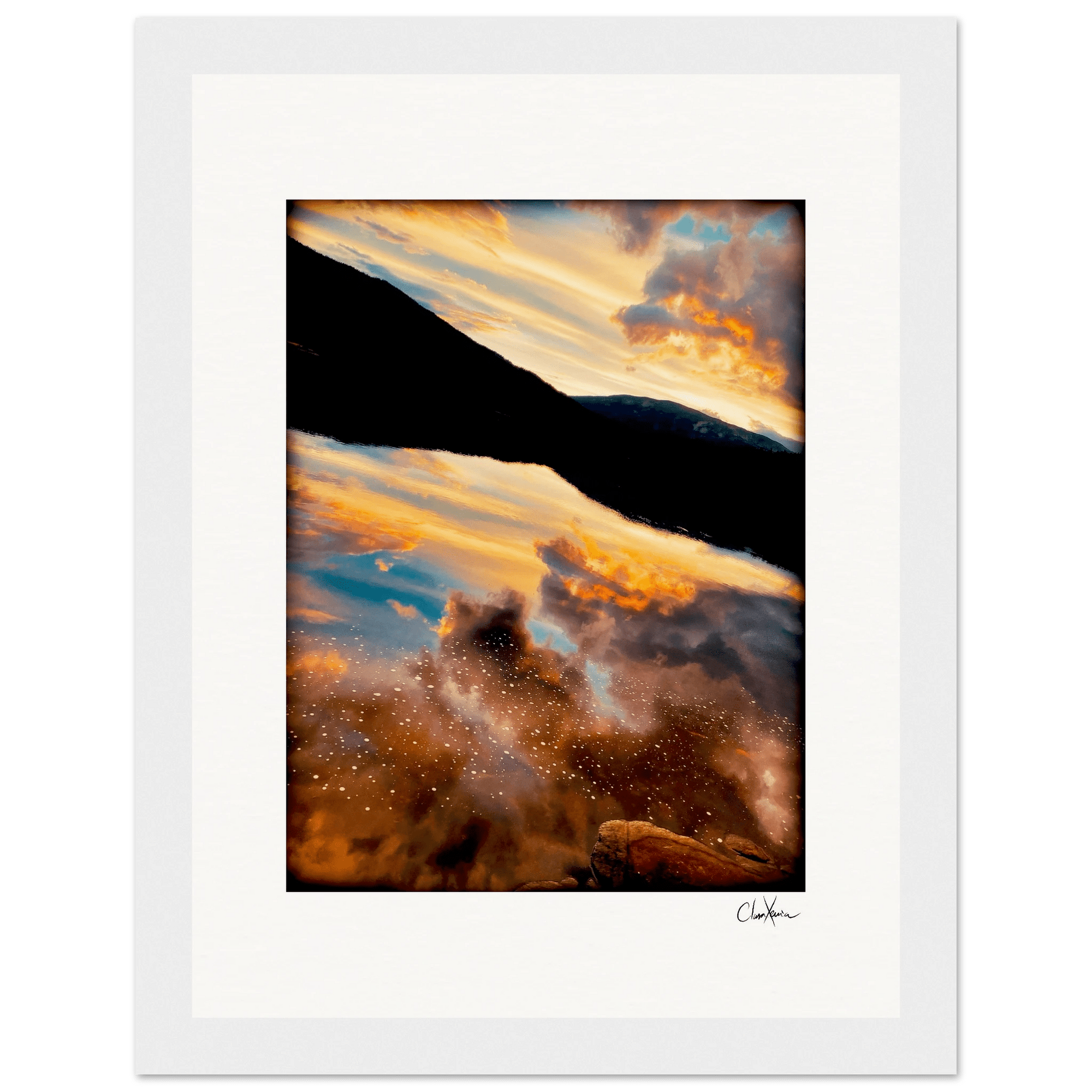 Cosmic Reflections Framed print 15x20 cm / 6x8″ White frame 16