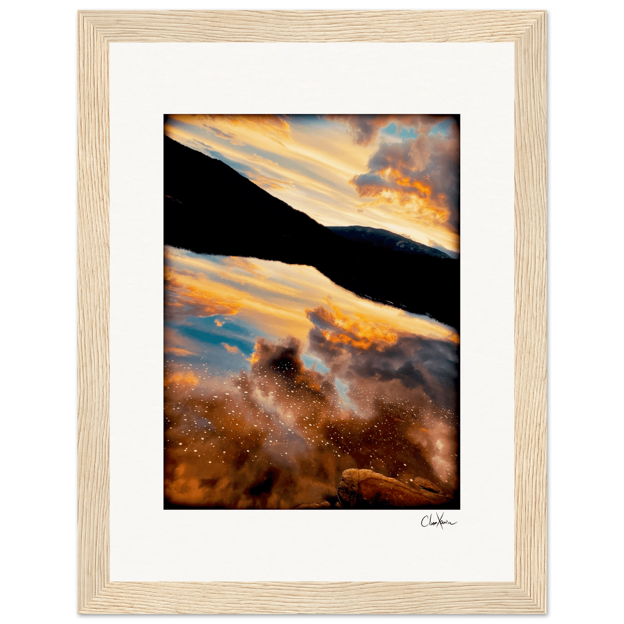 Cosmic Reflections Framed print 15x20 cm / 6x8″ Wood frame 34