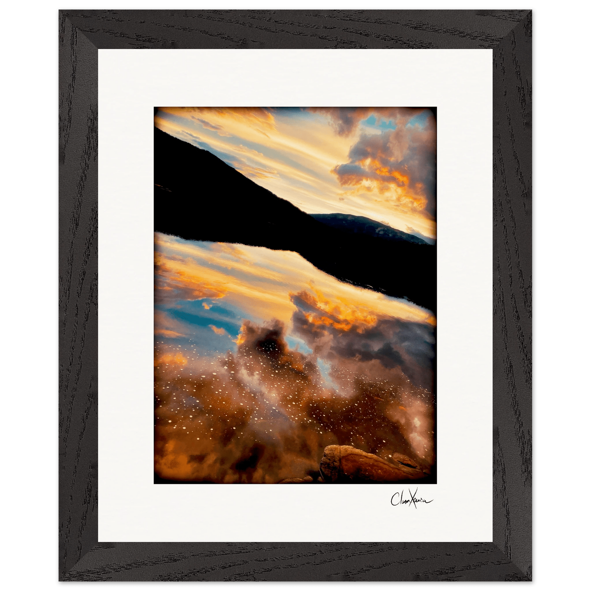 Cosmic Reflections Framed print 20x25 cm / 8x10″ Black frame 44