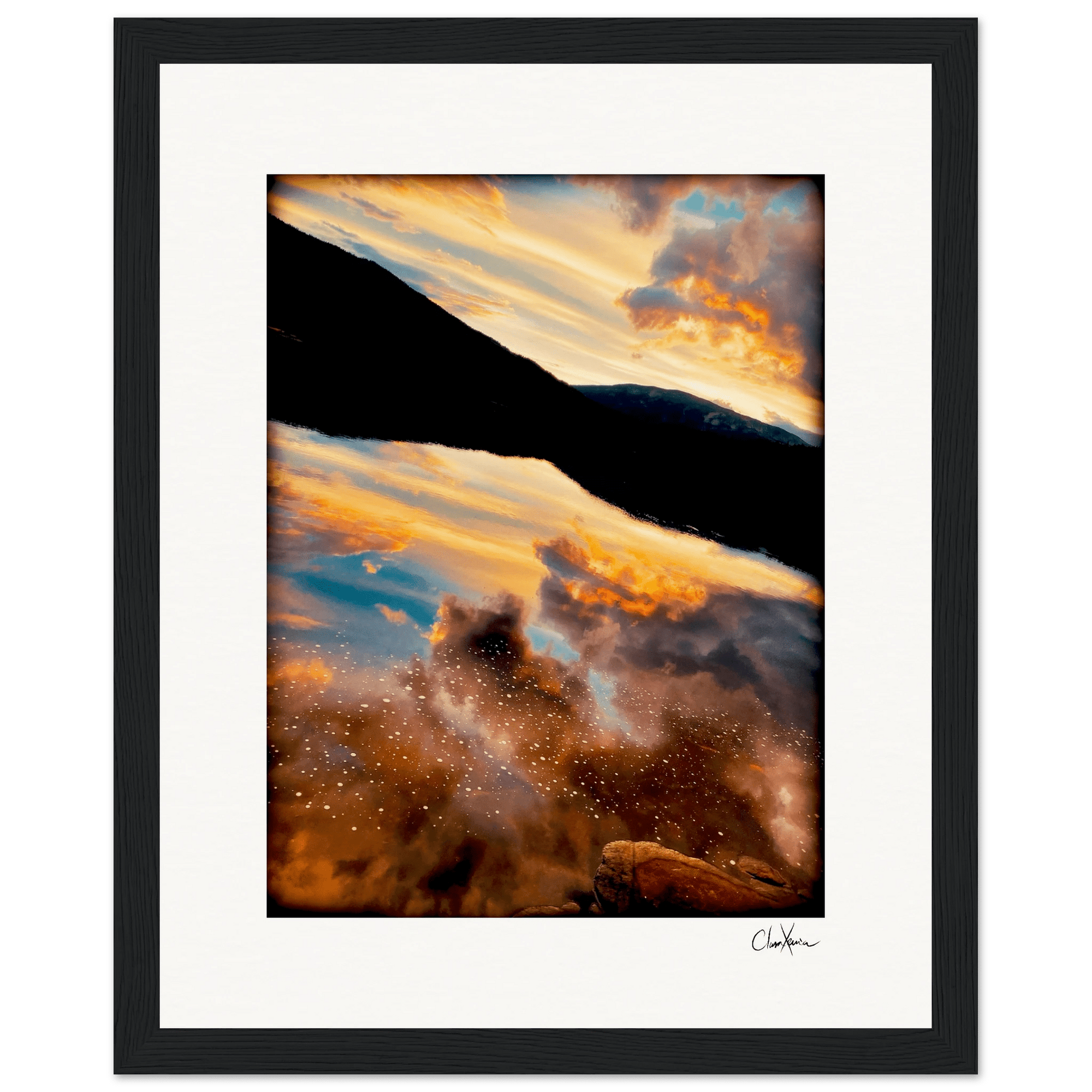 Cosmic Reflections Framed print 20x25 cm / 8x10″ Black frame 57