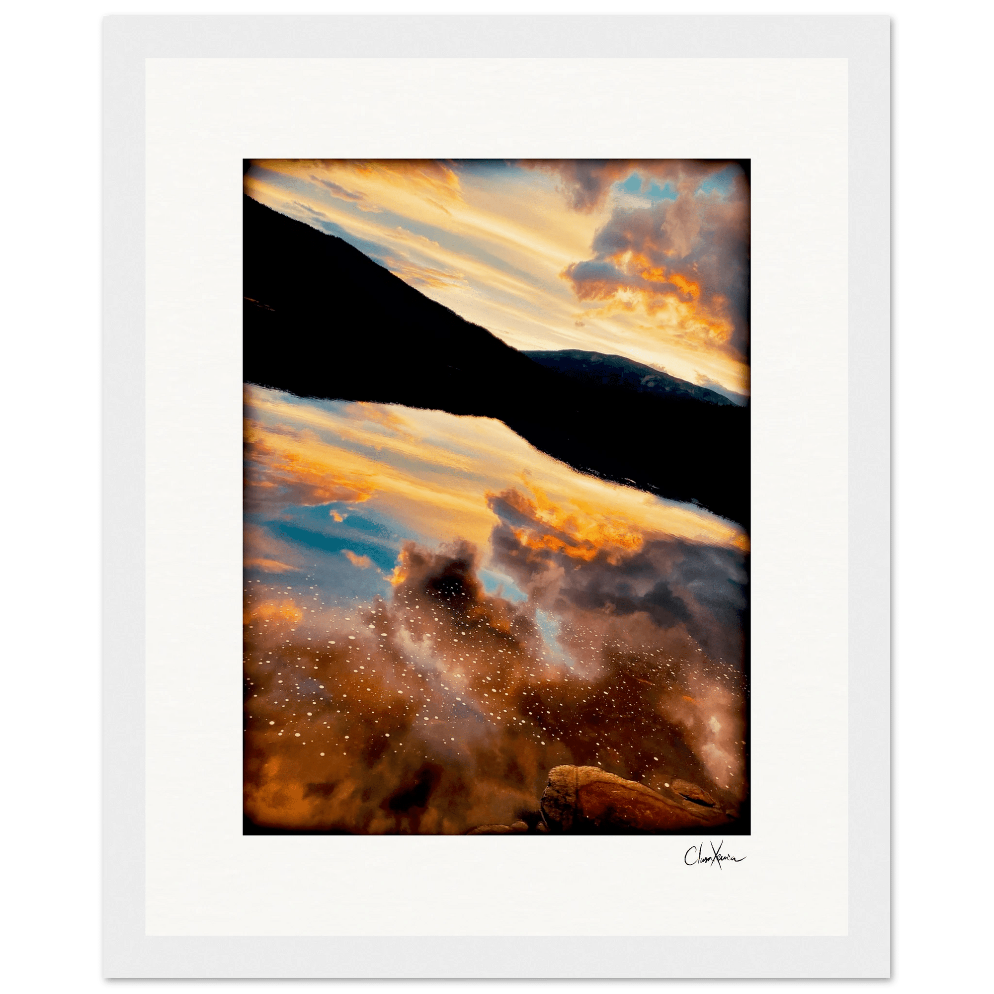 Cosmic Reflections Framed print 20x25 cm / 8x10″ White frame 8