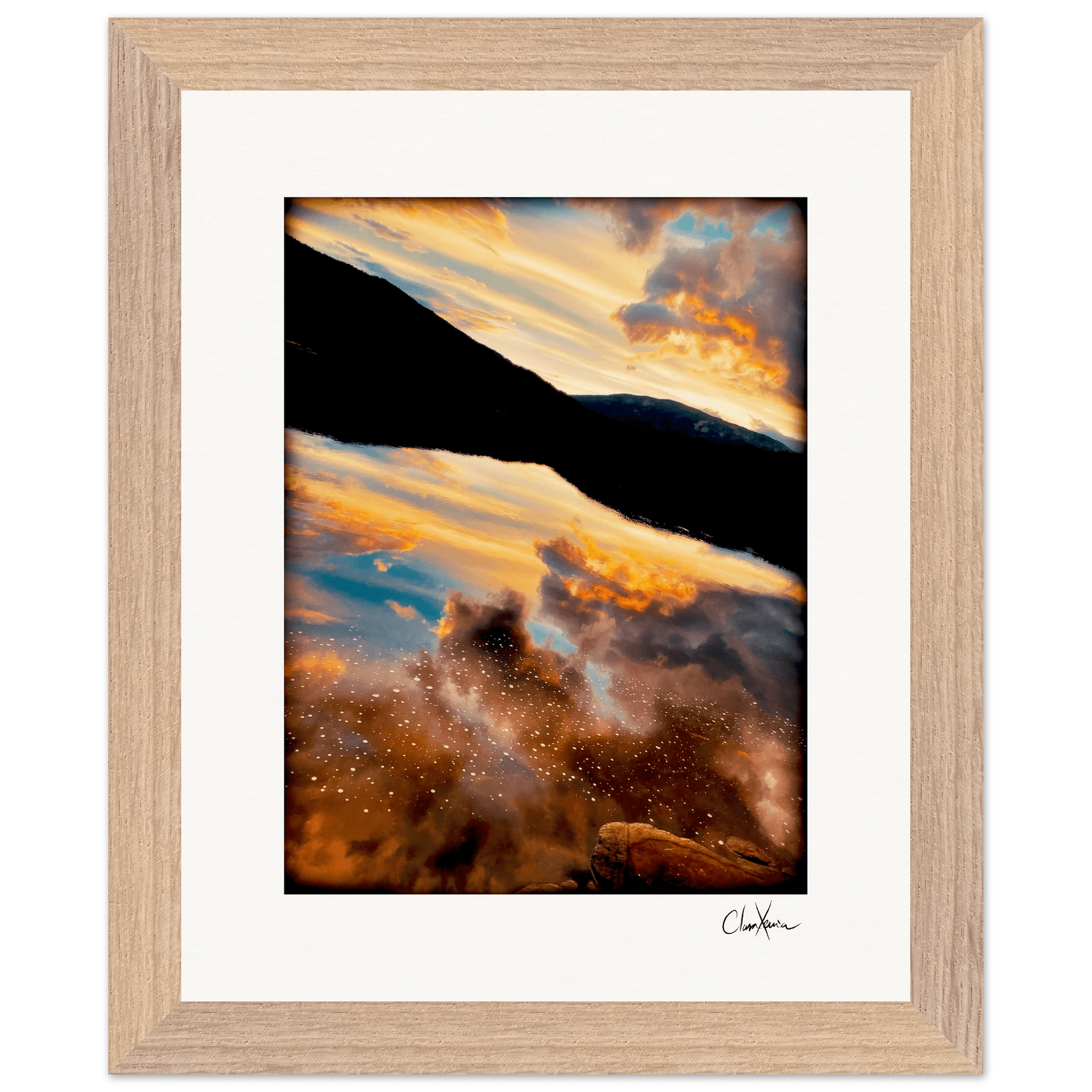 Cosmic Reflections Framed print 20x25 cm / 8x10″ Wood frame 28