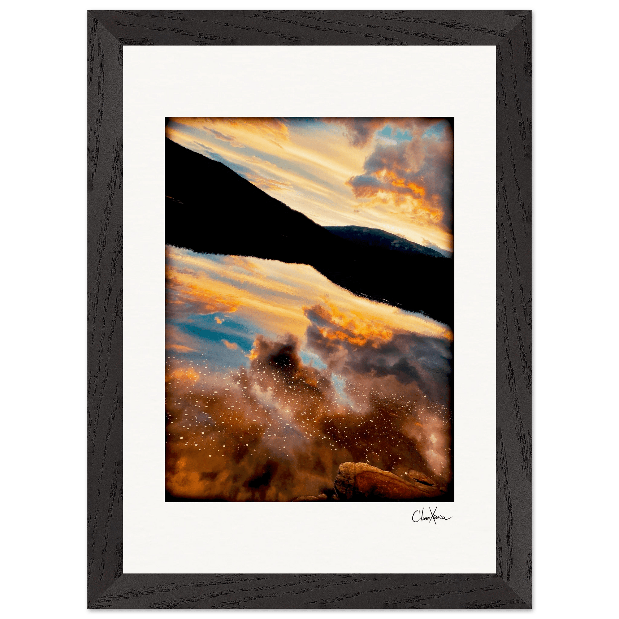 Cosmic Reflections Framed print 21x29.7 cm / 8x12" Black frame 40