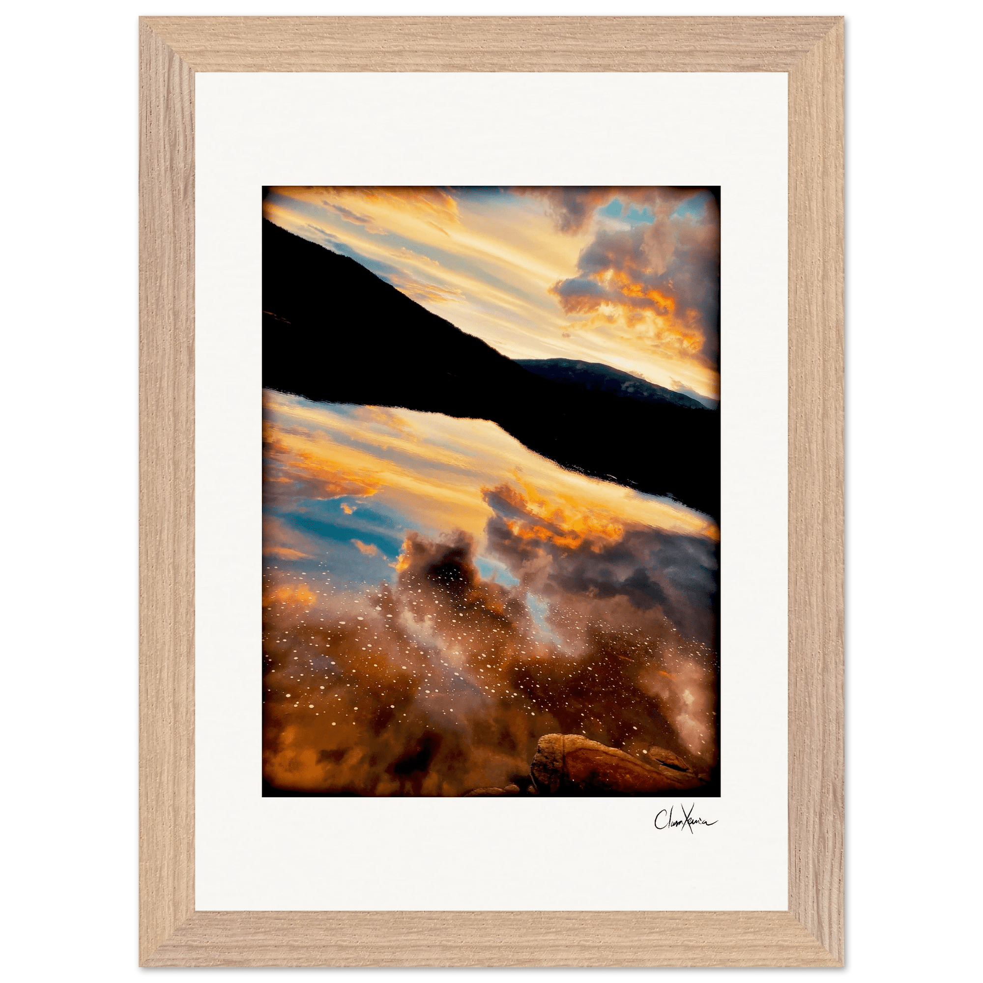 Cosmic Reflections Framed print 21x29.7 cm / 8x12" Wood frame 25