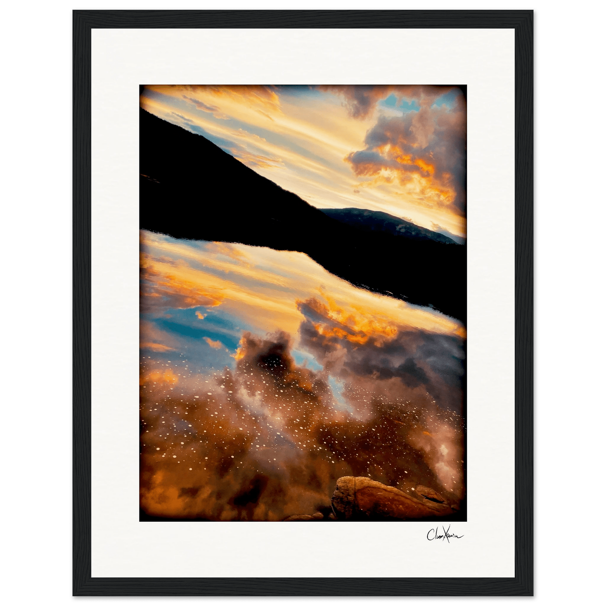 Cosmic Reflections Framed print 27x35 cm / 11x14″ Black frame 61