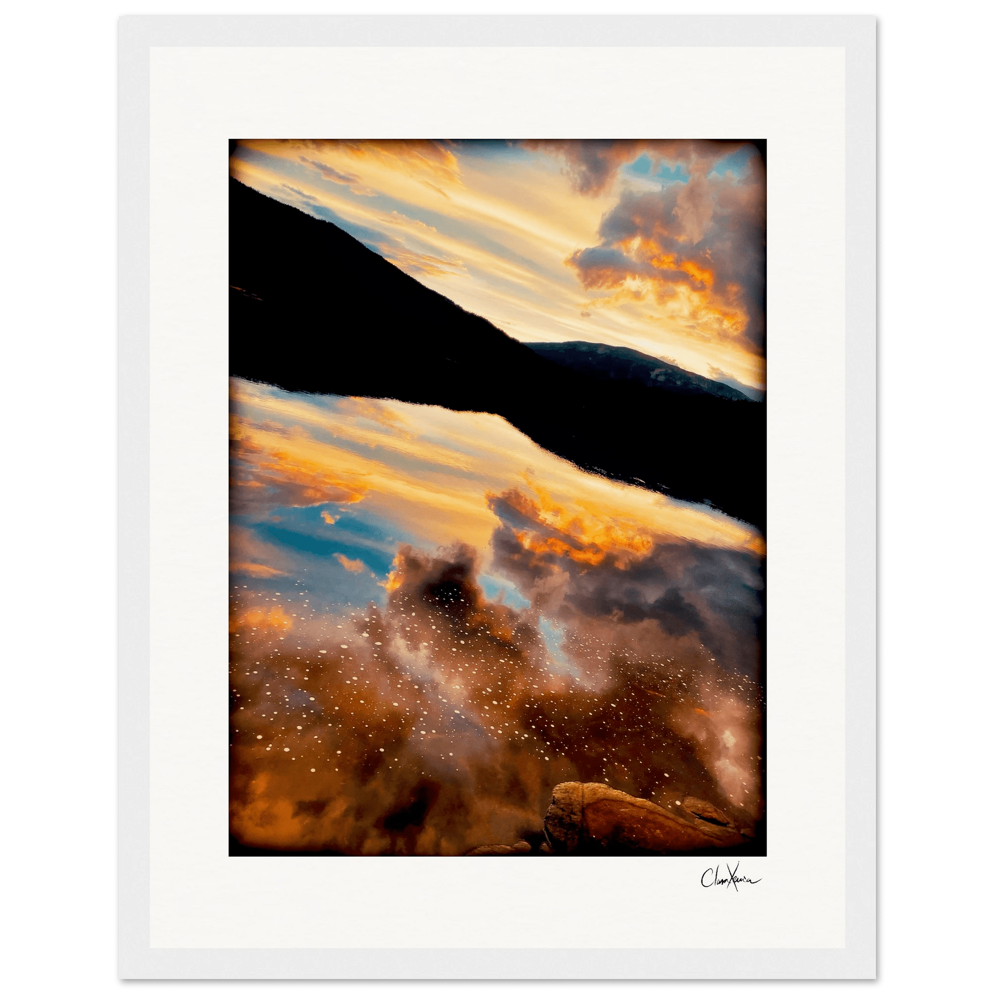Cosmic Reflections Framed print 27x35 cm / 11x14″ White frame 9