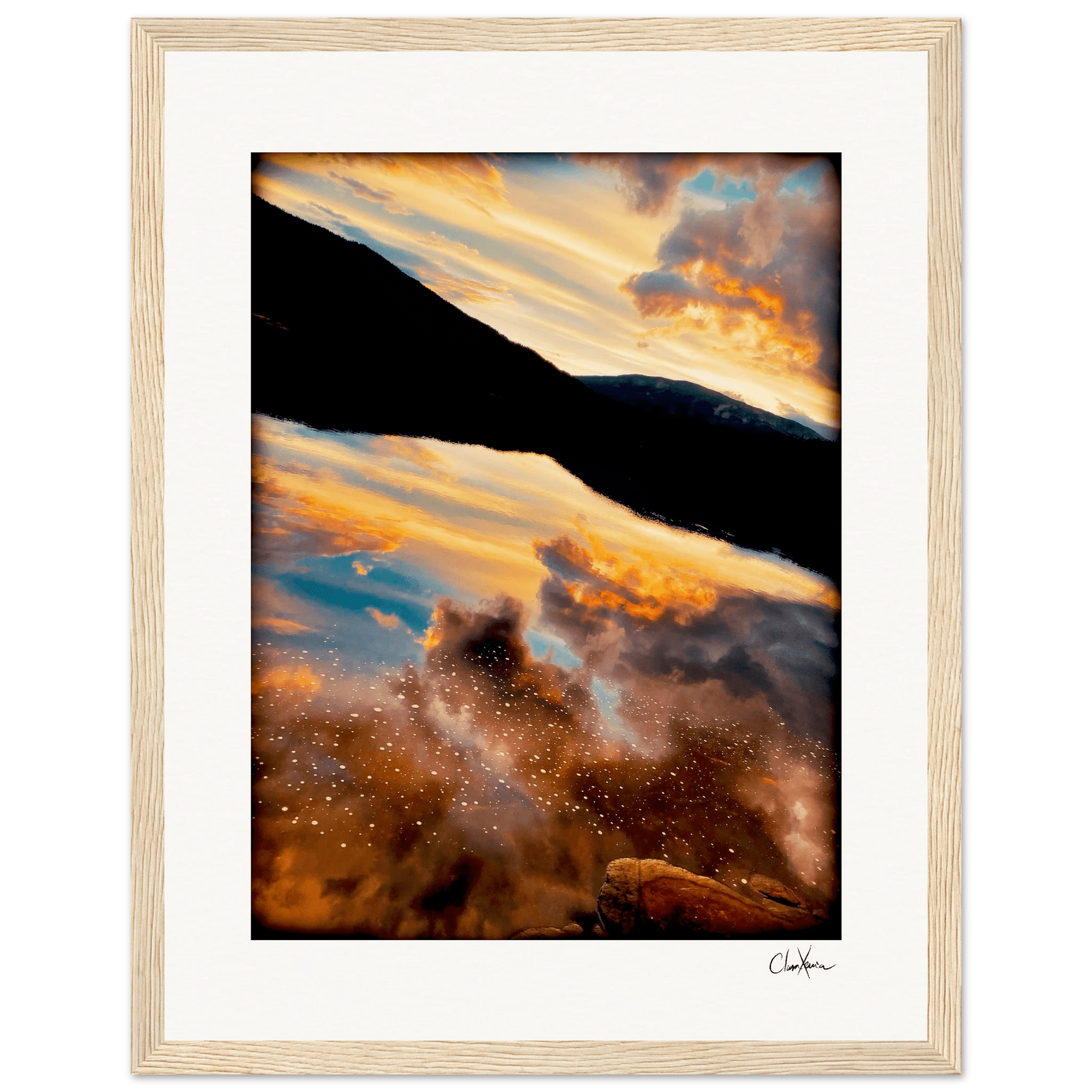 Cosmic Reflections Framed print 27x35 cm / 11x14″ Wood frame 30