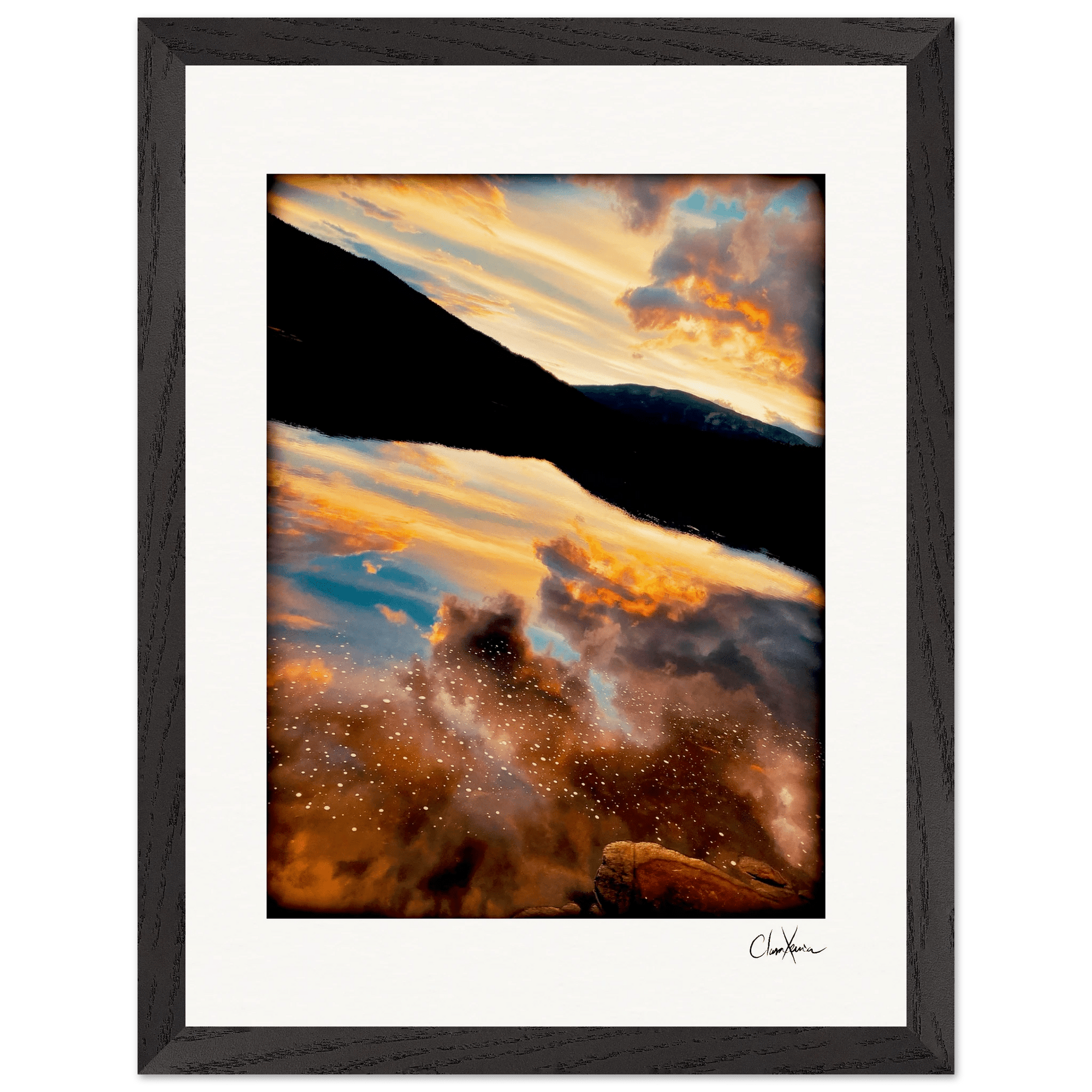 Cosmic Reflections Framed print 30x40 cm / 12x16″ Black frame 39